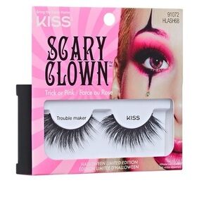 NWT KISS Halloween Limited Edition Scary Clown False Eyelashes, Trouble maker